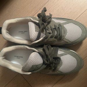 Anine Bing Dina Sneakers Khaki Green Women's US 10 / EU 40